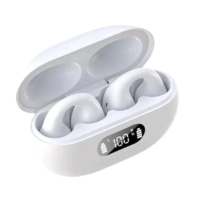 AudiClip - Auriculares inalámbricos de conducción ósea con clip para la oreja