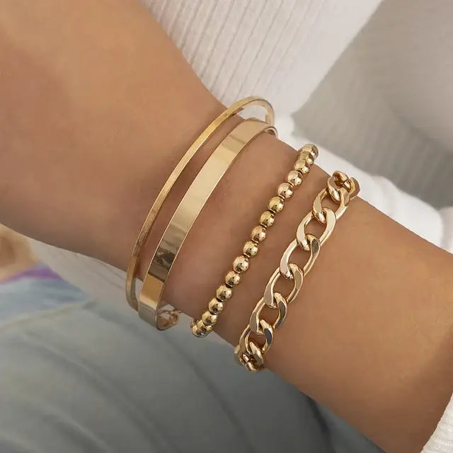 Pulsera con dije de cadena de circonitas de cristal