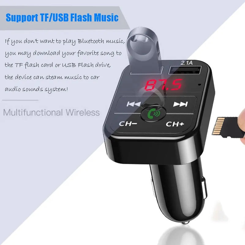 Adaptador inalámbrico para transmisor FM Bluetooth 5.0 para coche