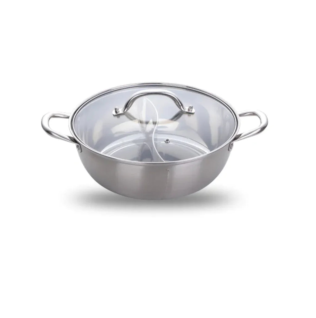Titanium Plated Stainless Steel Dual Section Hot Pot