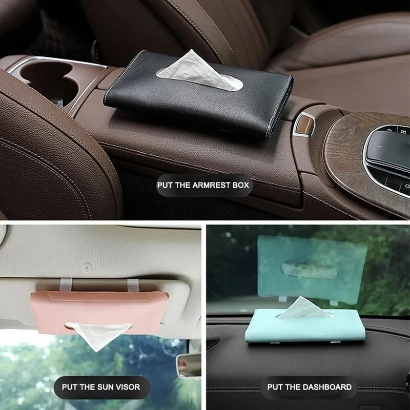Soporte para caja de pañuelos para parasol de coche: accesorio para coche BMW
