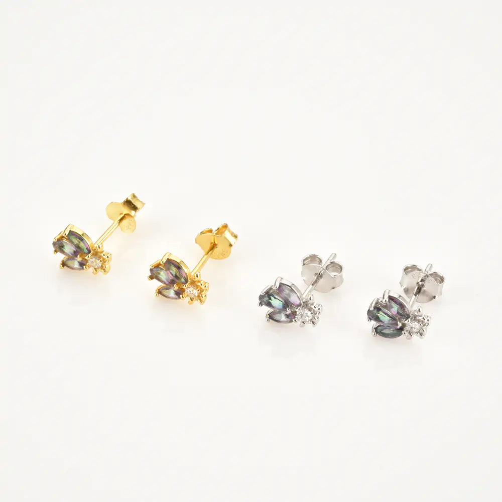 Colección de anillos y pendientes de abejas de invierno