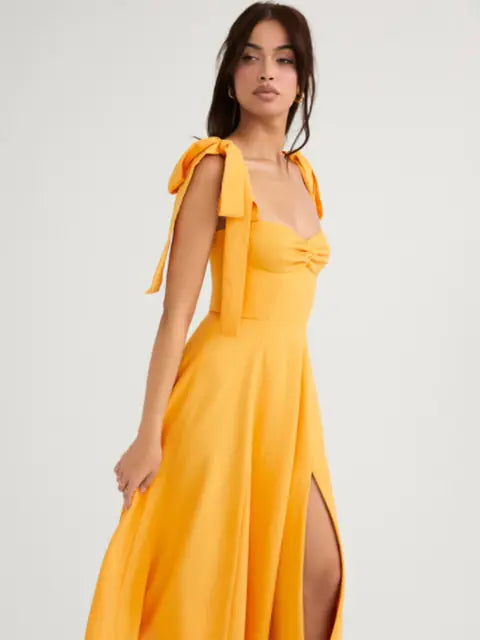 Vestido largo informal elegante de verano para mujer