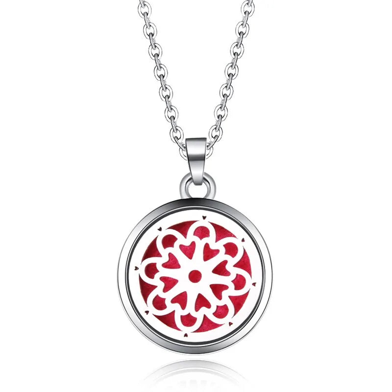 Collar con colgante de aromaterapia y difusor de aceites esenciales