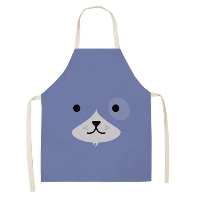 Delantal impermeable con estampado de animales de dibujos animados