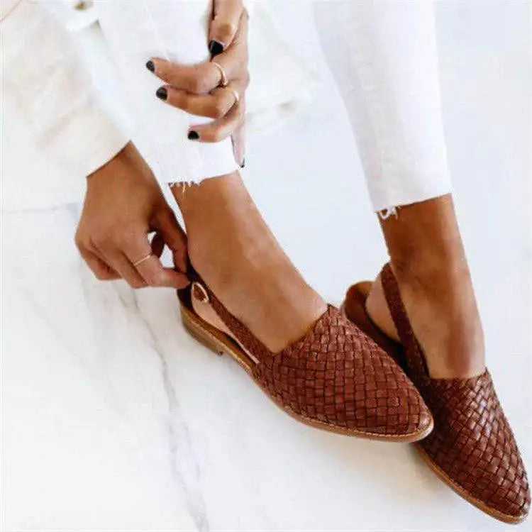 Sandalias de mujer estilo británico retro novedosas