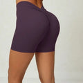 Pantalones cortos de yoga con espalda en V para mujer