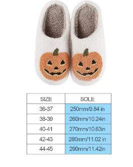 Pantuflas antideslizantes con forma de calabaza y farolillo espeluznante para Halloween