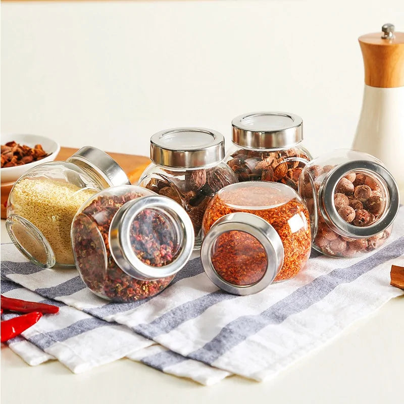 Tarro transparente para almacenar alimentos