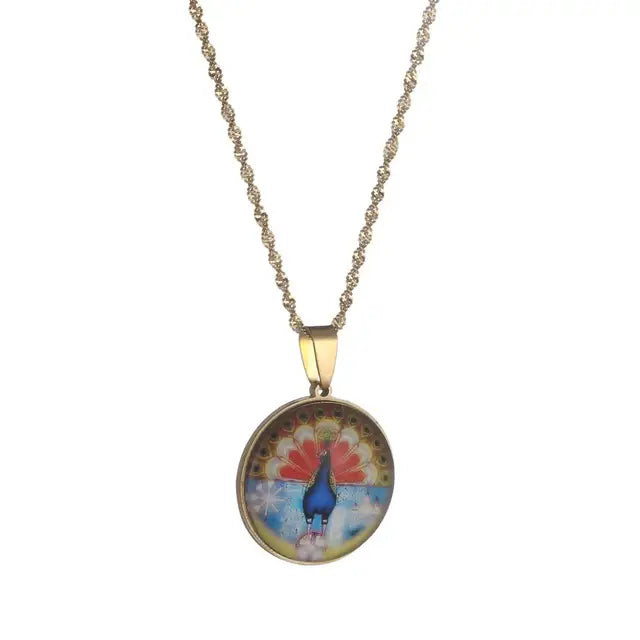 Collar con colgante de acero inoxidable Lalish