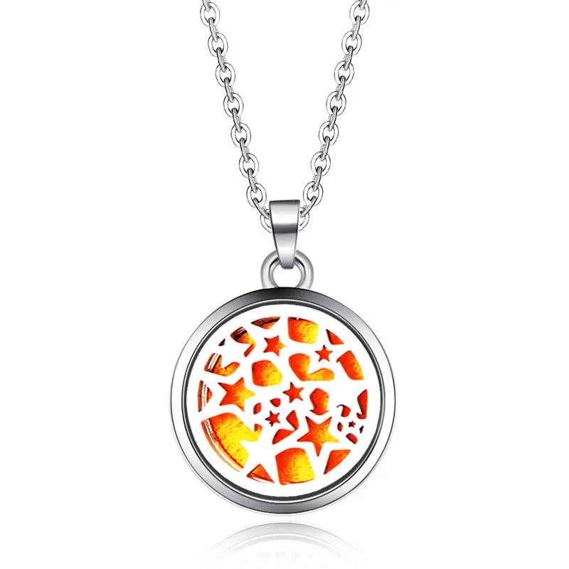 Collar con colgante de aromaterapia y difusor de aceites esenciales