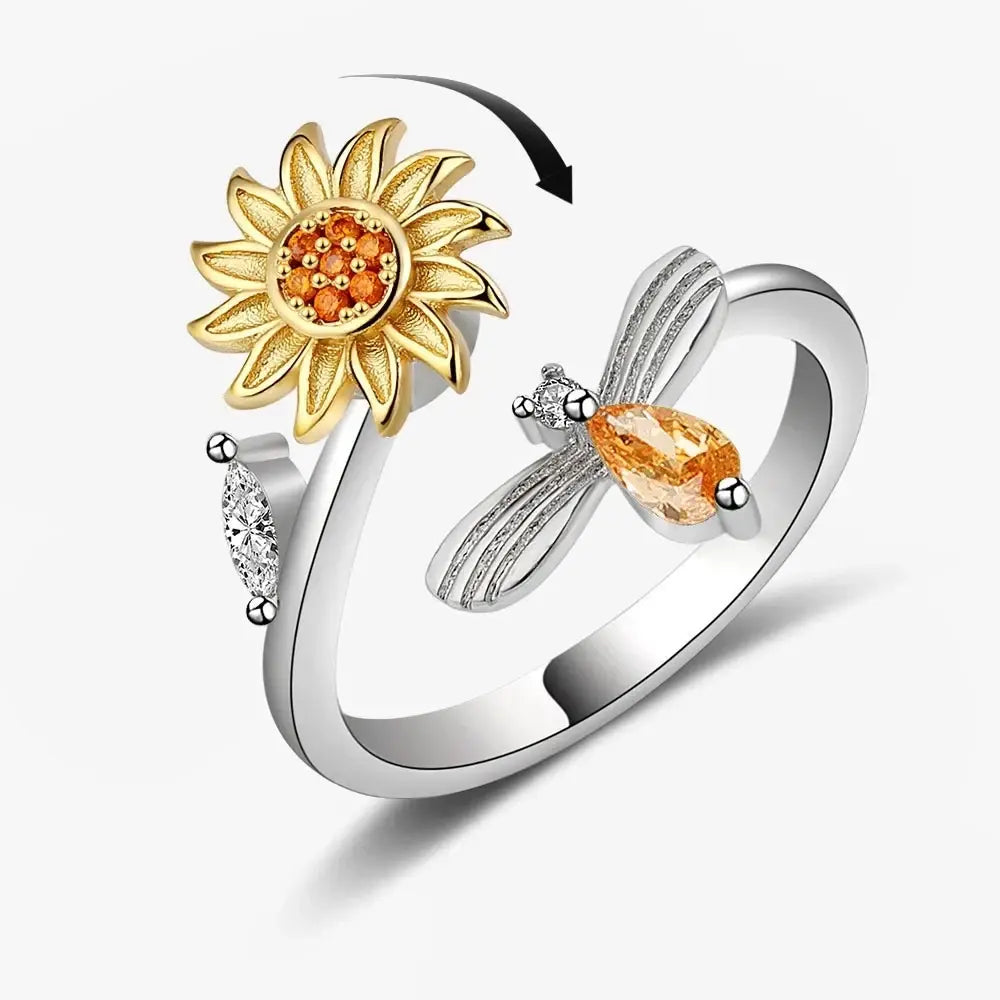 Regalos de anillos antiestrés con forma de abeja y girasol