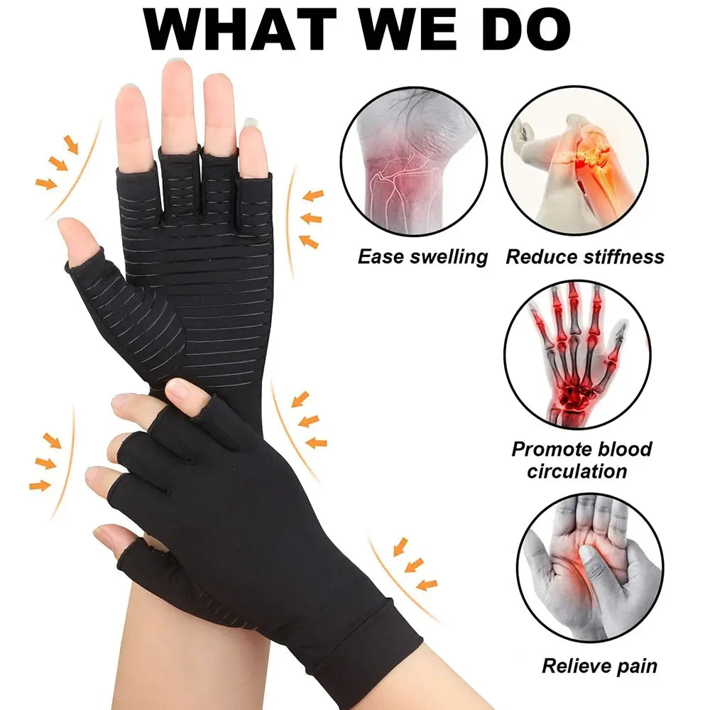 Guantes de compresión de cobre para artritis: alivio del dolor