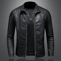 Chaqueta de cuero para moto para hombre