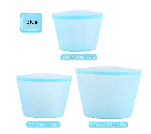Bolsas de almacenamiento reutilizables de silicona PEVA para alimentos frescos
