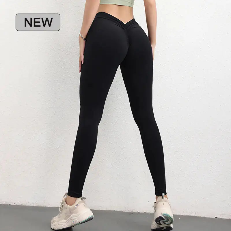 Pantalones con efecto botín y escote en V