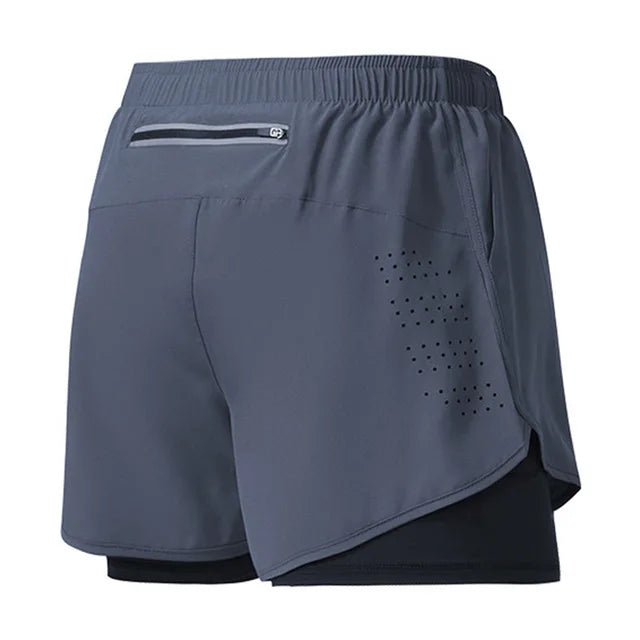 Pantalones cortos de secado rápido para correr para hombre