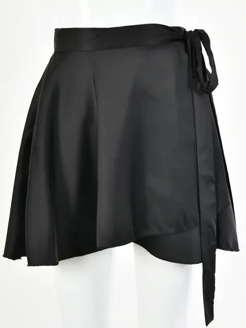 Conjunto de vestido informal de satén de dos piezas