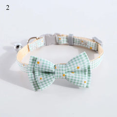 Plaid Print Pet Bow Tie Collar