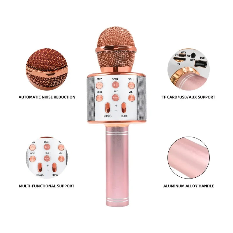 Micrófono inalámbrico de karaoke con Bluetooth