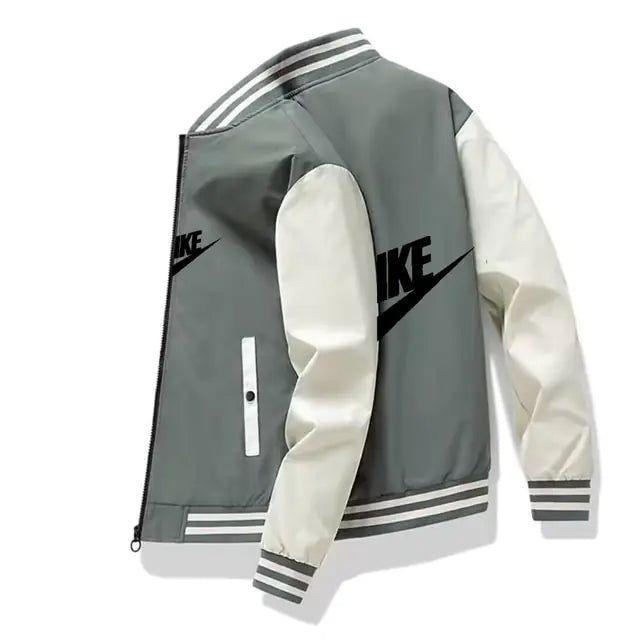 Chaqueta de camping de otoño 2023 Chaqueta deportiva para exteriores para hombre con estampado de alta calidad Chaqueta deportiva informal de marca a la moda a prueba de viento con capucha