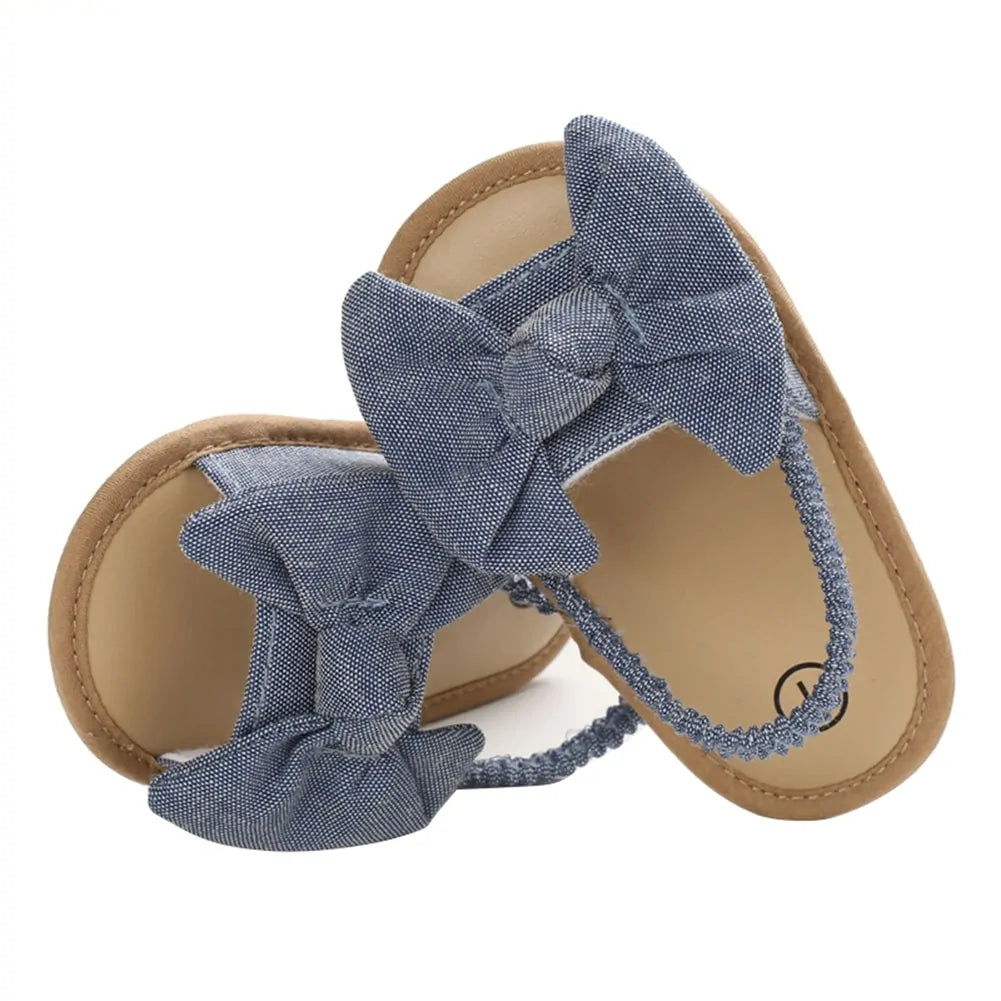 Sandalias con lazo para niñas 2020: zapatos de princesa con suela suave de verano