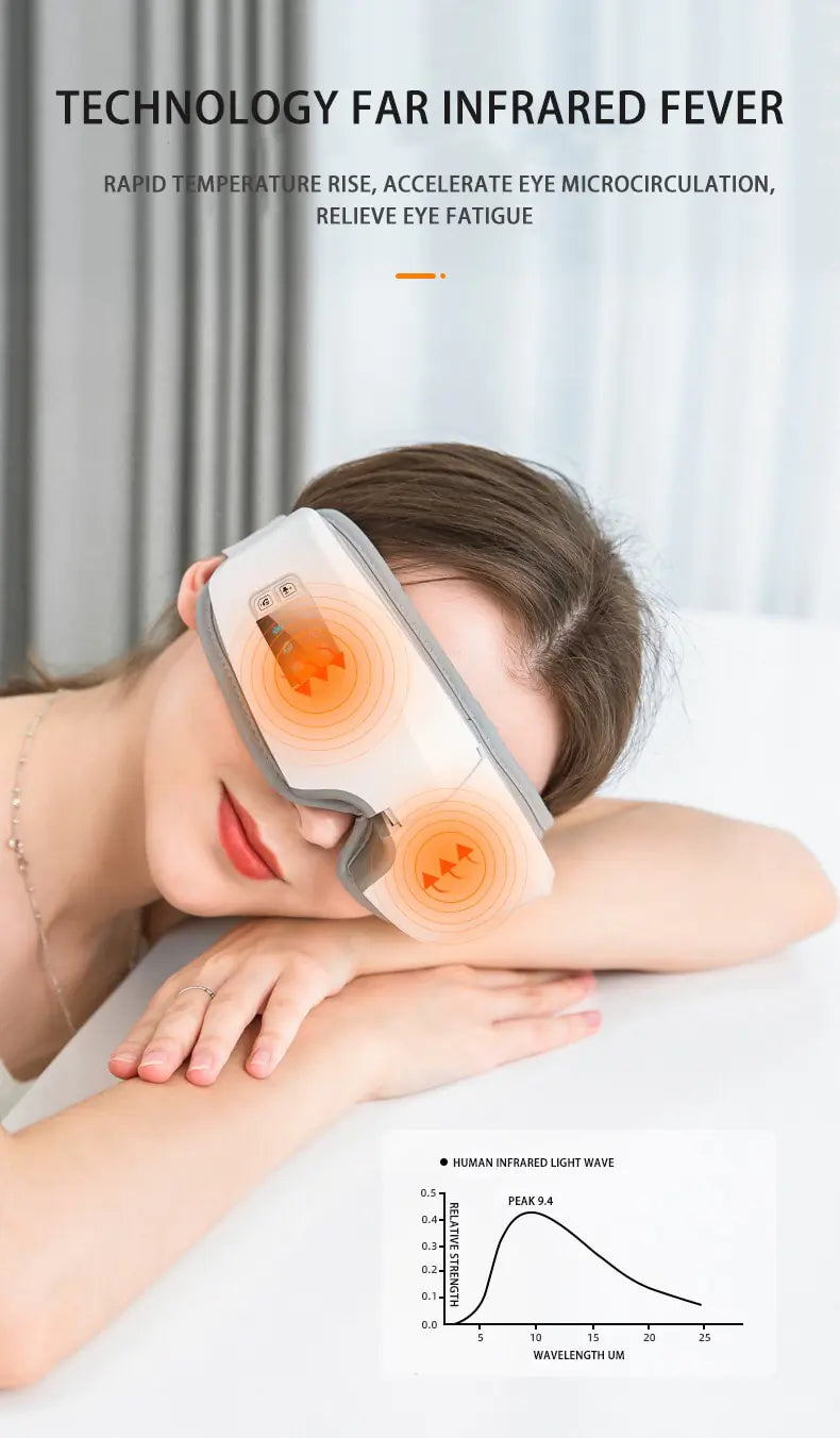 Masajeador de ojos con vibración y airbag inteligente 4D