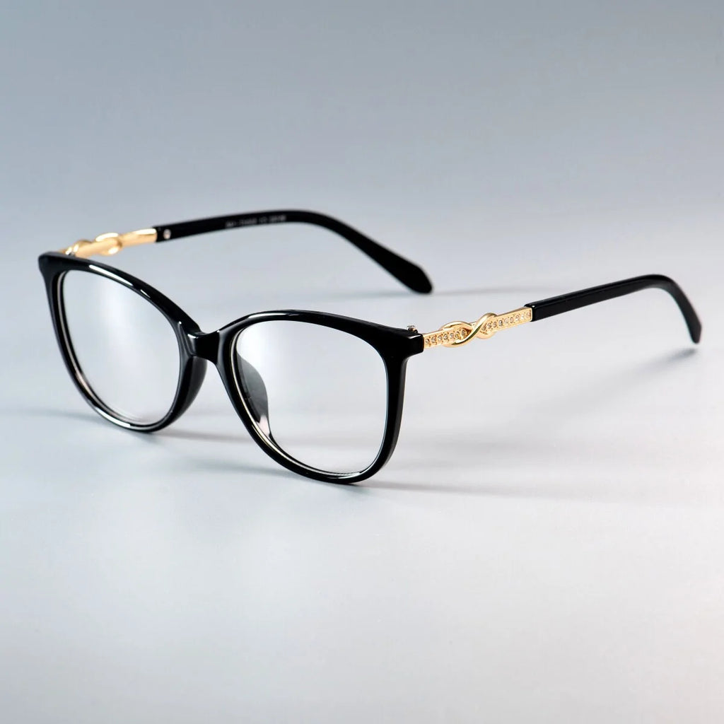 Gafas cuadradas de color caqui con forma de ojo de gato