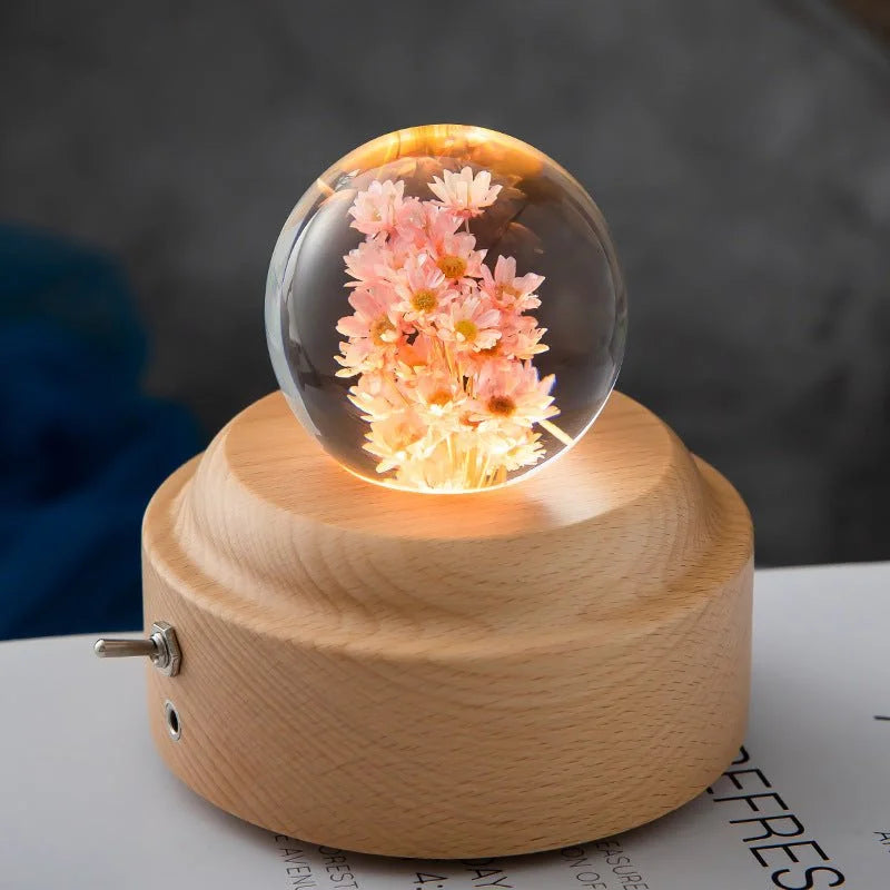 Luz LED de bola de cristal para la noche