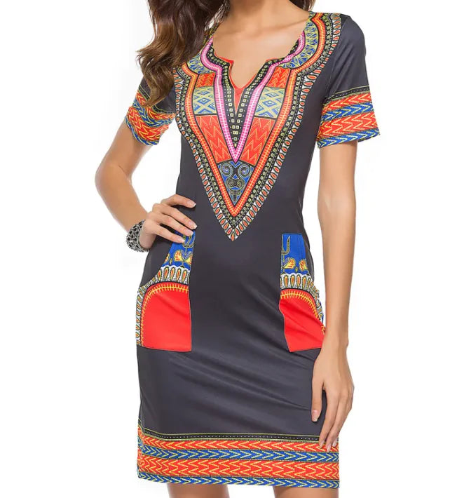Vestido ajustado de elegancia cultural