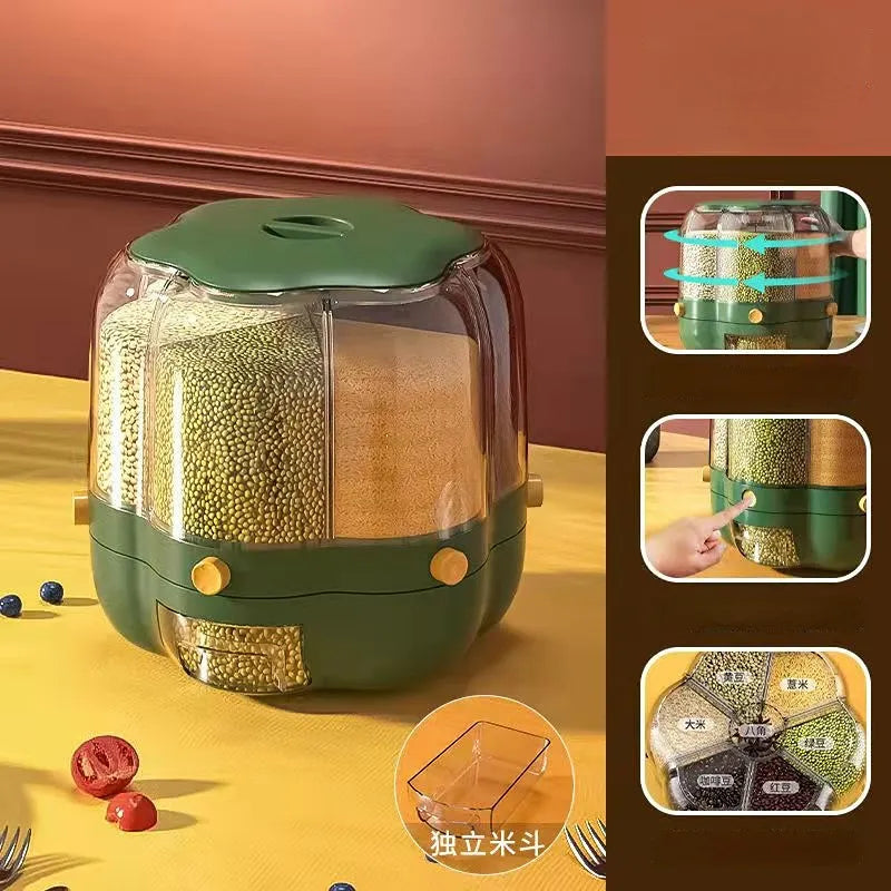 Contenedor de almacenamiento de cocina de gran tamaño para almacenar alimentos