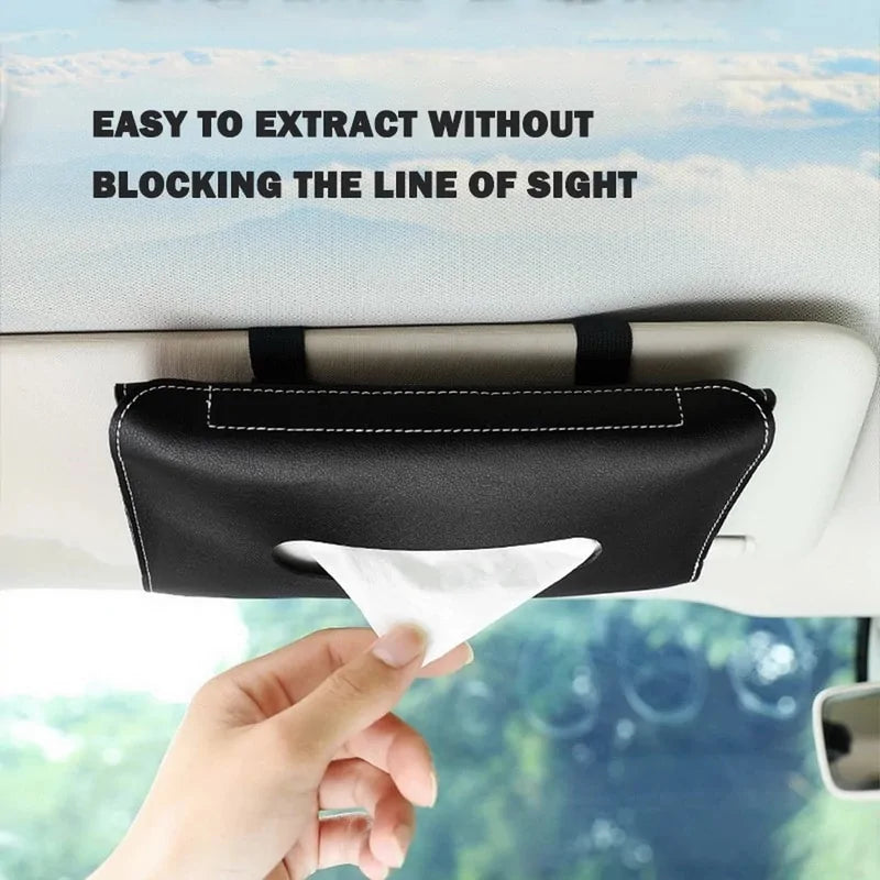 Soporte para caja de pañuelos para parasol de coche: accesorio para coche BMW
