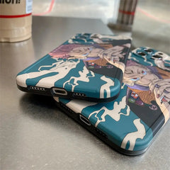 Cartoon Anime Jujutsu Kaisen Phone Case For IPhone 14 13 12 11 Pro X Xs Max XR Cute Soft Cover