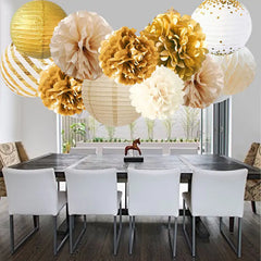 Party Pom Poms Lantern