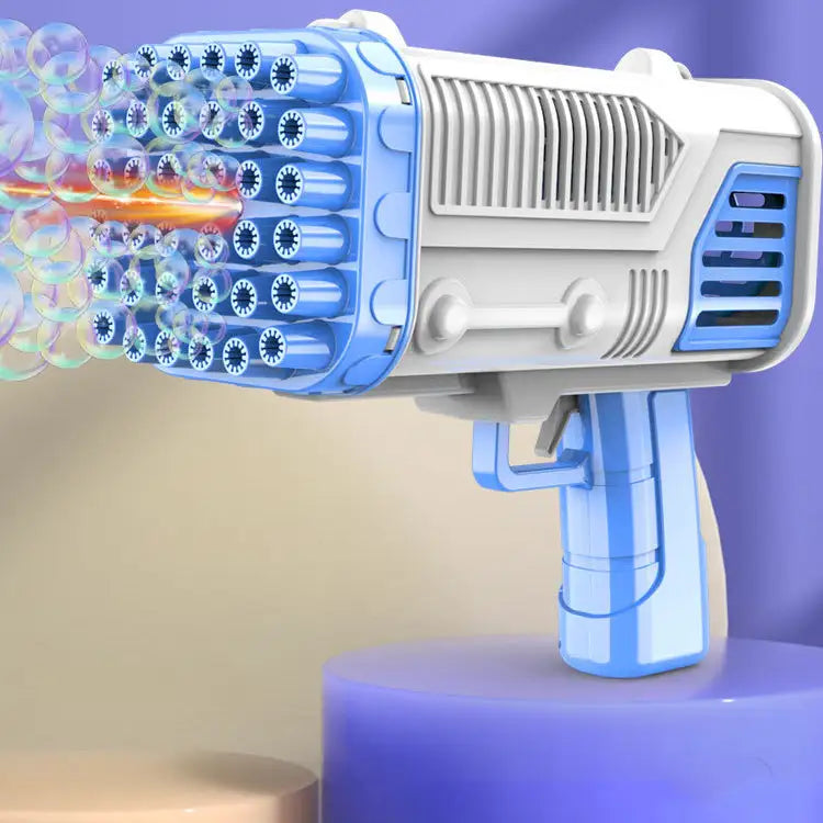 Máquina Gatling con pistola de burbujas