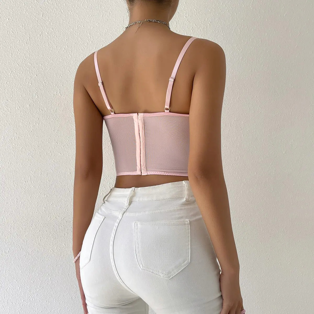 Top de corsé sexy de terciopelo para mujer