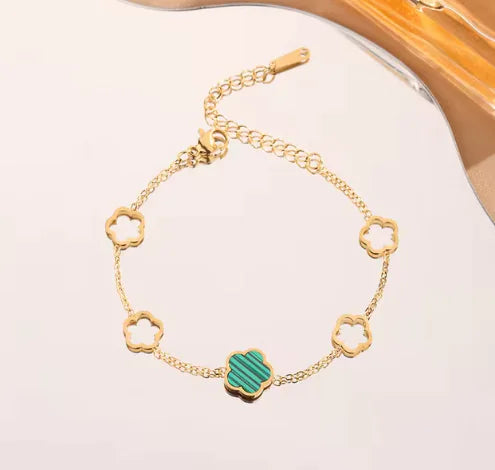 Pulsera ajustable de acero inoxidable LuxeClover
