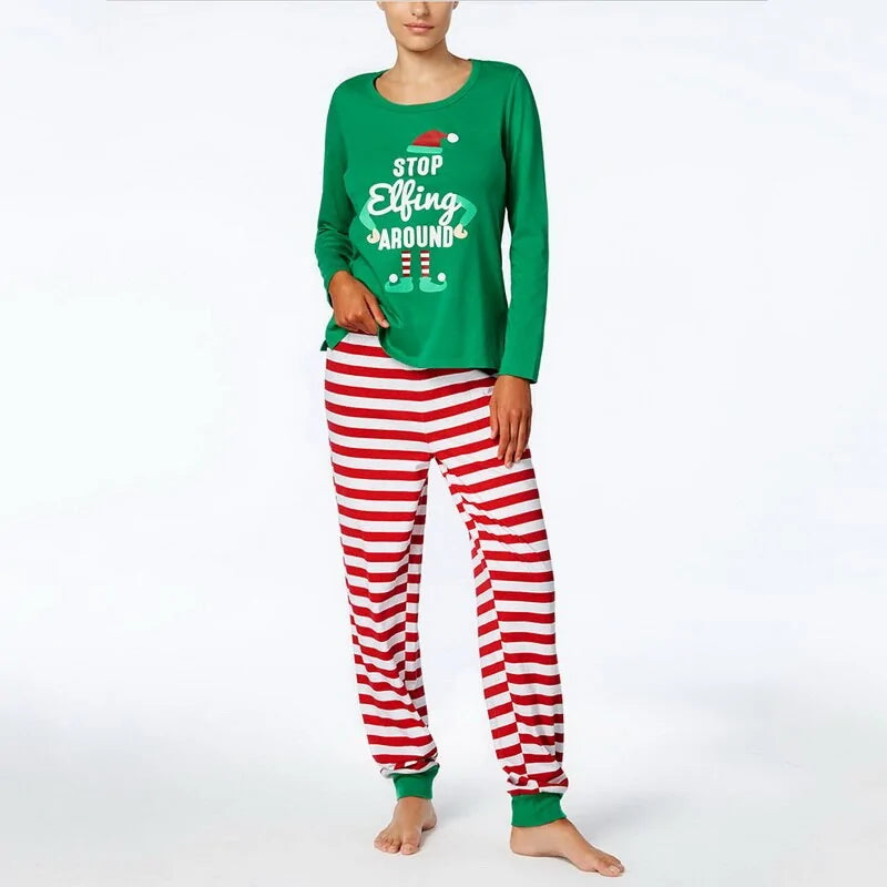 Conjunto de pijamas familiares navideños 2020: conjuntos de invierno a juego