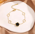 Pulsera ajustable de acero inoxidable LuxeClover