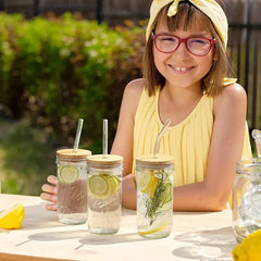 12-Pack Reusable Glass Straws