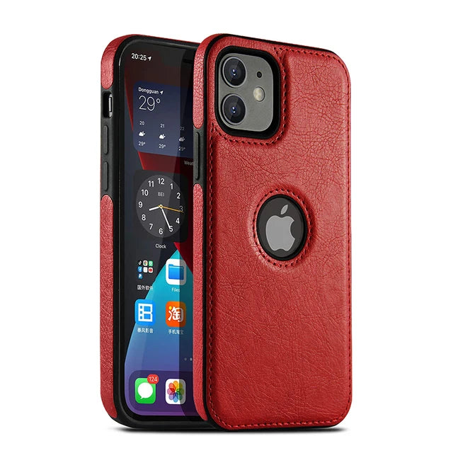Funda de cuero de alta calidad para teléfono