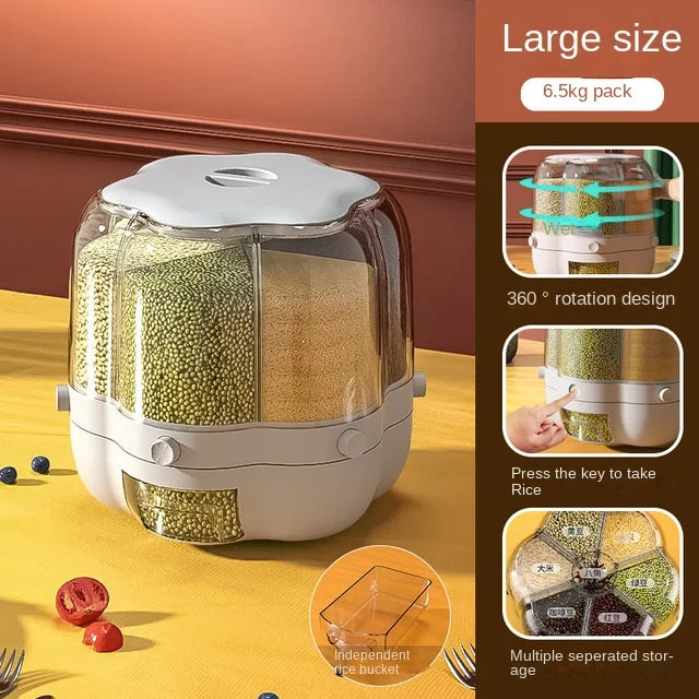 Contenedor de almacenamiento de cocina de gran tamaño para almacenar alimentos
