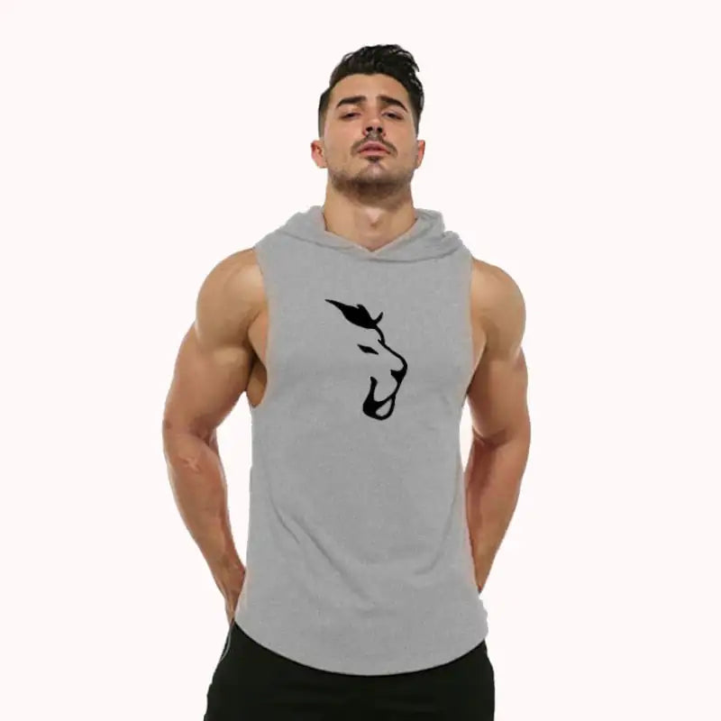 Chaleco sin mangas con capucha para hombre