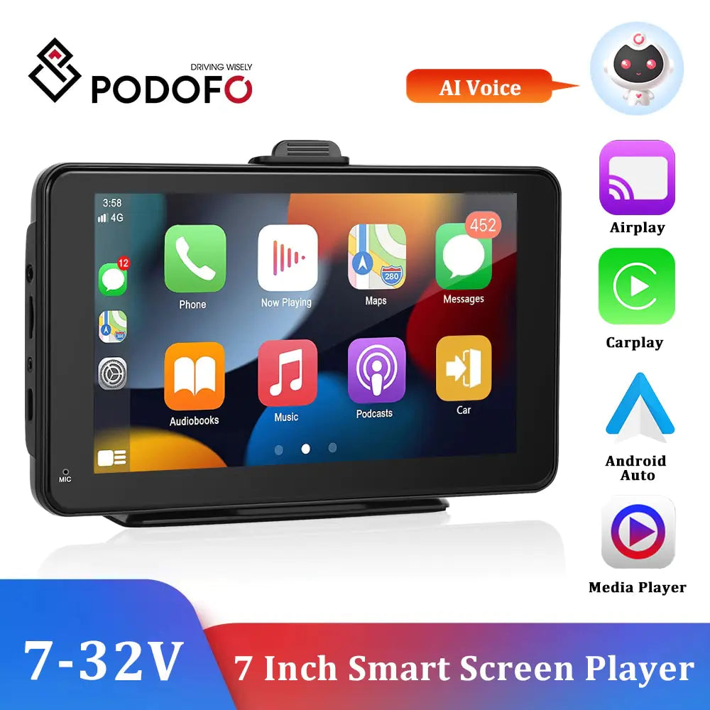 Radio multimedia para coche Podofo Universal de 7"