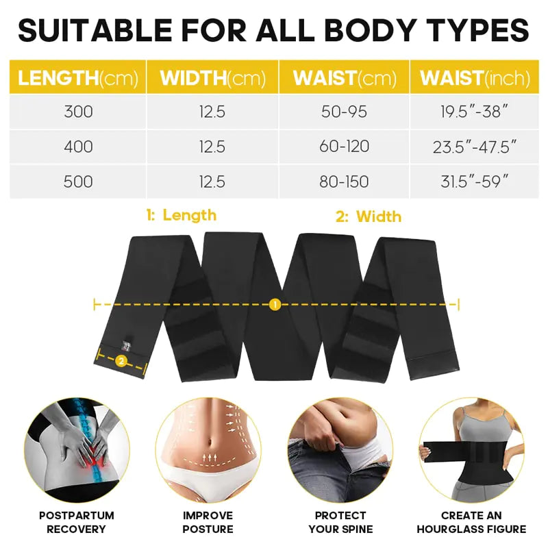 Faja moldeadora de cuerpo con bandas elásticas