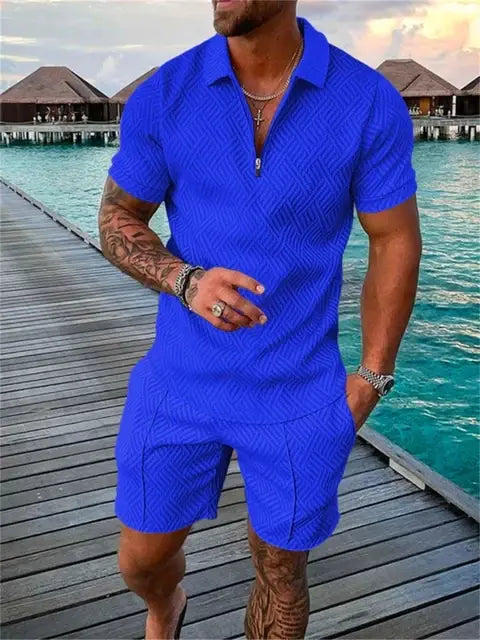 Conjunto deportivo informal de dos piezas para hombre de verano 2024