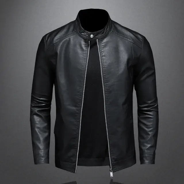 Chaqueta de cuero de otoño