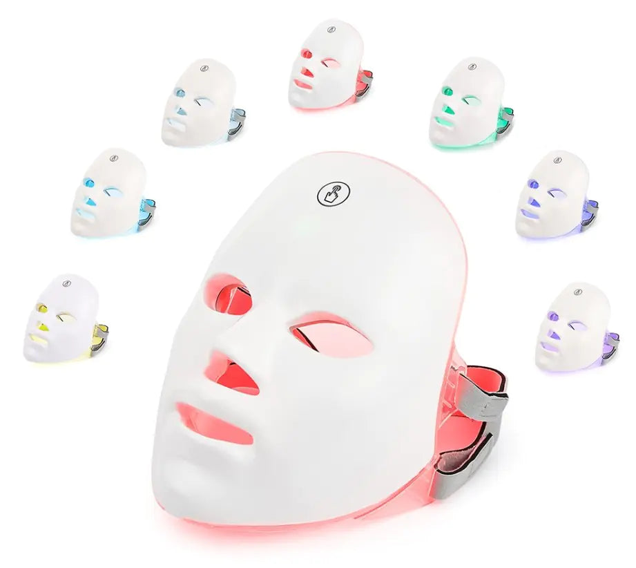 Máscara facial LED con carga USB