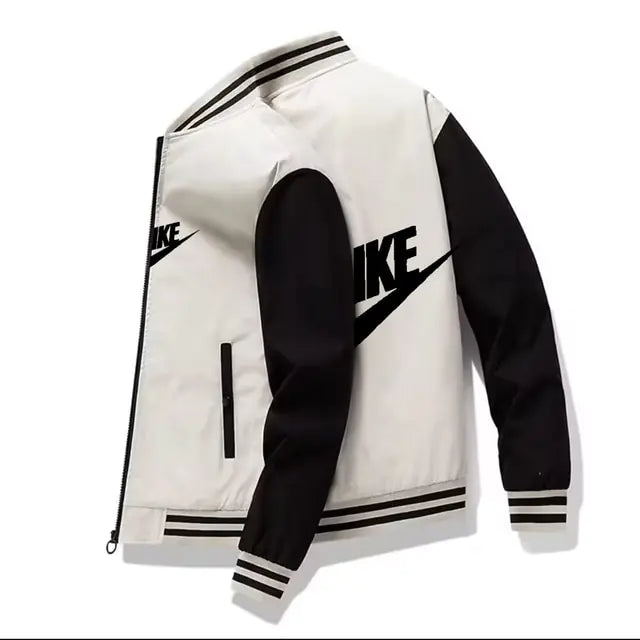 Chaqueta de camping de otoño 2023 Chaqueta deportiva para exteriores para hombre con estampado de alta calidad Chaqueta deportiva informal de marca a la moda a prueba de viento con capucha