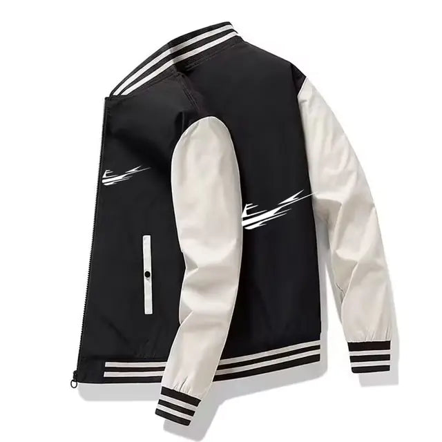 Chaqueta de camping de otoño 2023 Chaqueta deportiva para exteriores para hombre con estampado de alta calidad Chaqueta deportiva informal de marca a la moda a prueba de viento con capucha